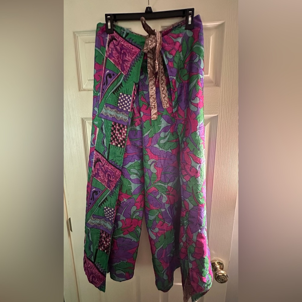 Urban Nomad 100% Silk Wrap Pants